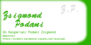 zsigmond podani business card